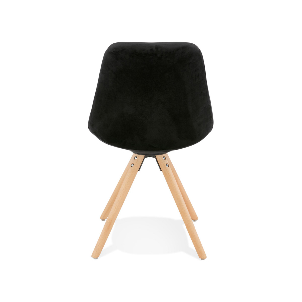 Scaun design Living Macias catifea neagra, picioare fag, CH03390BLNA - Kokoon [5]