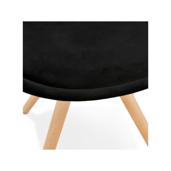 Scaun design Living Macias catifea neagra, picioare fag, CH03390BLNA - Kokoon [8]
