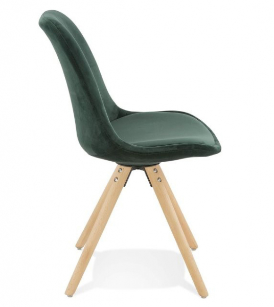 Scaun design Living Macias catifea verde, picioare fag, CH03350GENA - Kokoon [3]