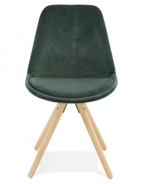 Scaun design Living Macias catifea verde, picioare fag, CH03350GENA - Kokoon [2]