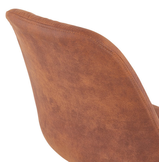 Scaun design living maro Perry Premium microfibra / picioare negre cu auriu, CH02990BRBL - Kokoon [3]
