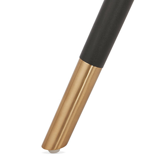 Scaun design living gri Perry Premium microfibra / picioare negre cu auriu, CH03320DGBL - Kokoon [6]