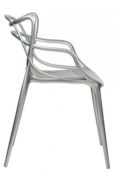 Scaun design lux Hinte Premium argintiu/auriu, ABS, 173-APP1.SILVER - King [2]
