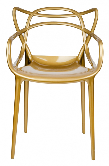 Scaun design lux Hinte Premium argintiu/auriu, ABS, 173-APP1.GOLD - King [2]