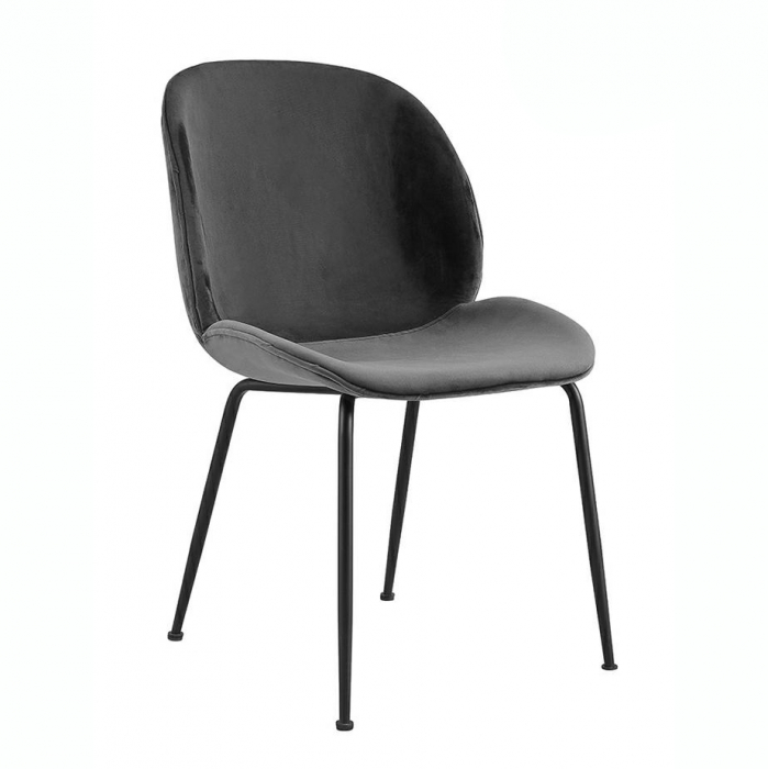Scaun design minimalist Zifa Velvet roz/negru, velur/metal, PM101TB.LIGHT.PINK - King [2]