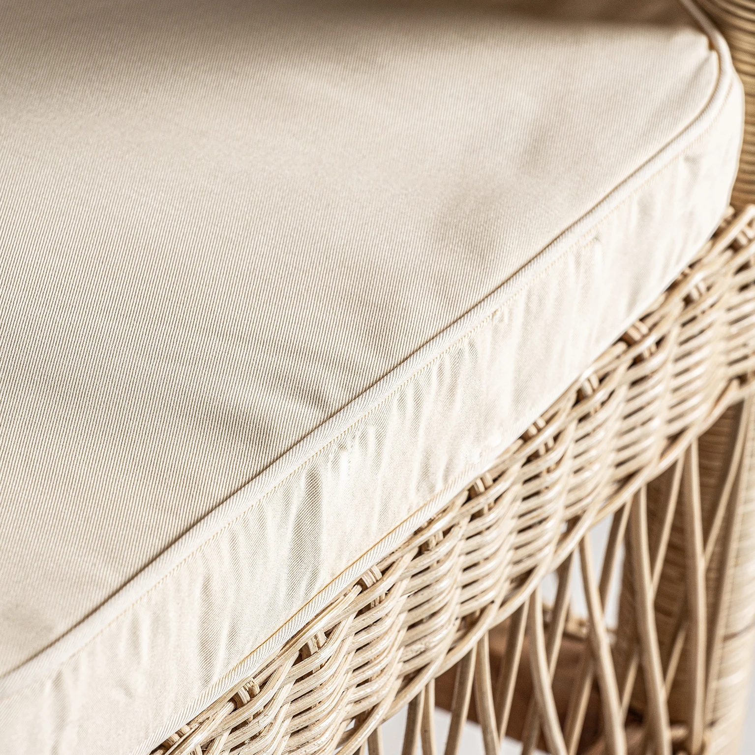 Scaun din Ratan, Lemn de Mindi si Bumbac, Maro, 68x62x82 cm - VicalHome 28293 [27]