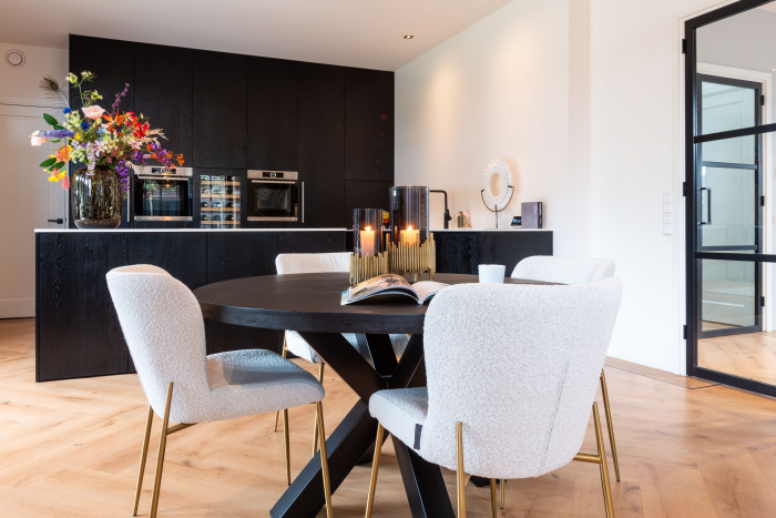 Scaun Odessa alb boucl√© / auriu periat (Copenhaga 900 Boucl√© Alb), S4508 WHITE BOUCLé - Richmond Interiors [7]