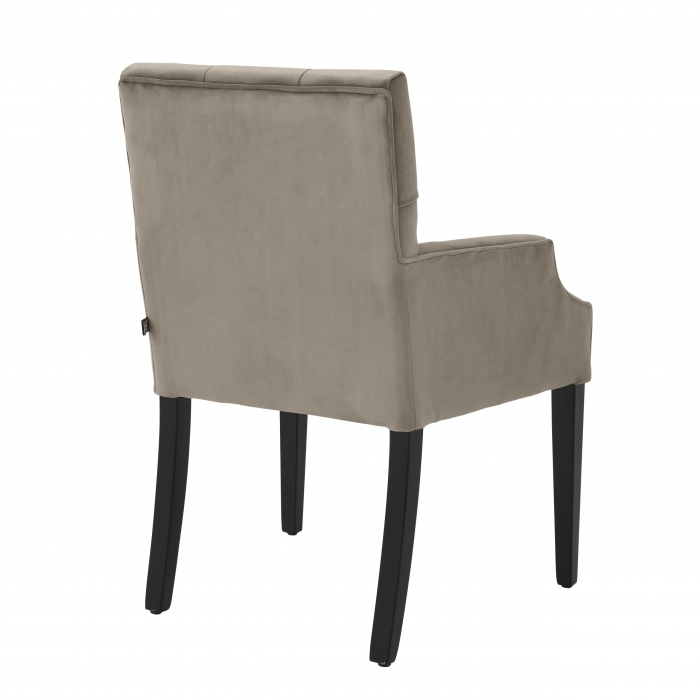   Scaun de dining Atena cu brațe din catifea greige savona 113795 EICHHOLTZ [3]