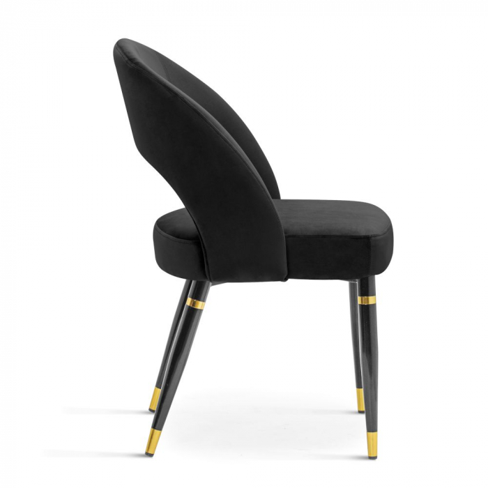 Scaun dining catifea diverse culori Aldona, fara brate, picioare metal, DIVACHXXBCKBAGS - Atreve [3]