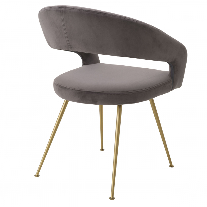   Scaun de dining Bravo din catifea greige savona 116144 EICHHOLTZ [8]