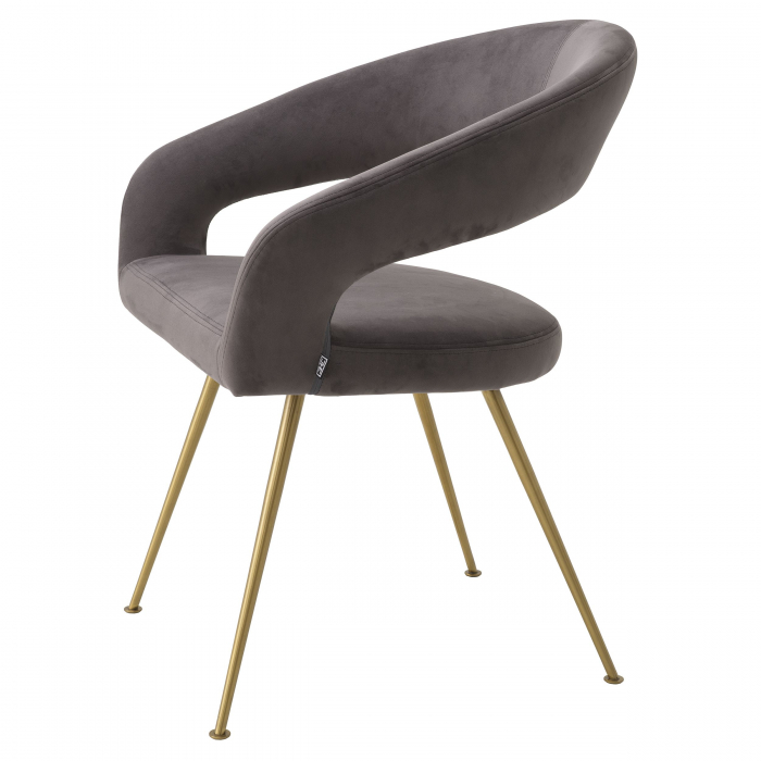   Scaun de dining Bravo din catifea greige savona 116144 EICHHOLTZ [9]