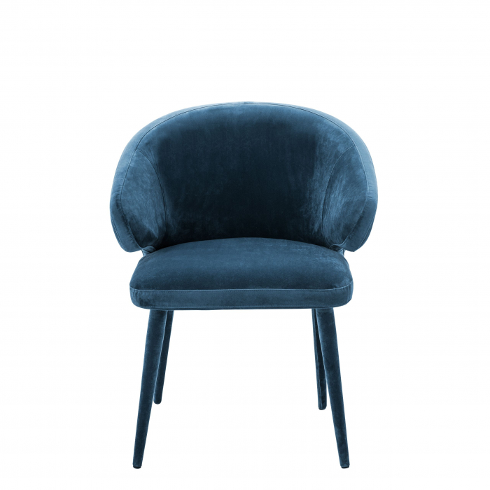   Scaun de dining Cardinale roche catifea albastru teal 112067 EICHHOLTZ [2]
