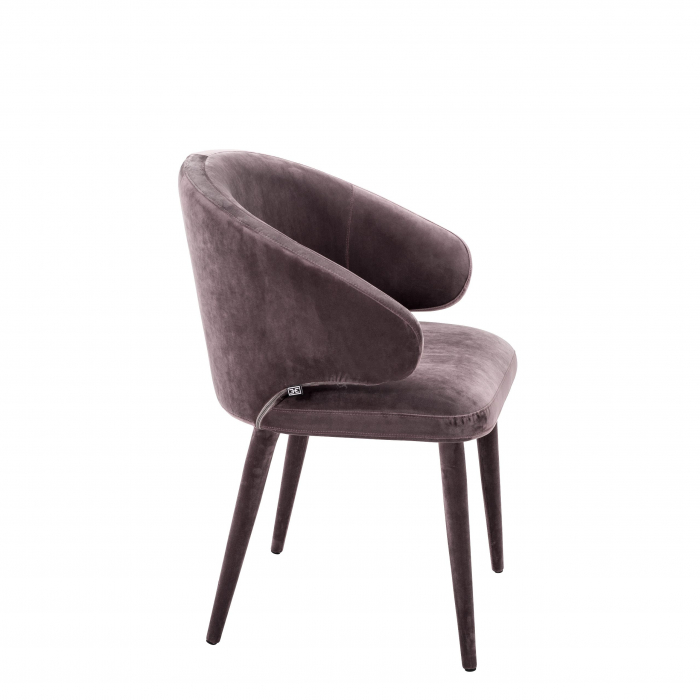   Scaun de dining Cardinale roche catifea albastru teal 112067 EICHHOLTZ [8]
