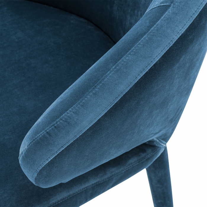   Scaun de dining Cardinale roche catifea albastru teal 112067 EICHHOLTZ [5]