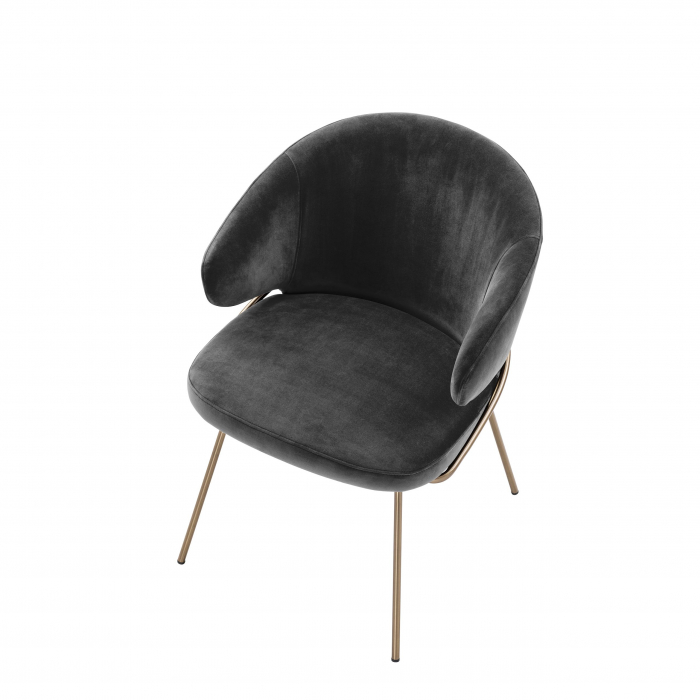   Scaun de dining Kinley savona gri închis catifea 113584 EICHHOLTZ [6]