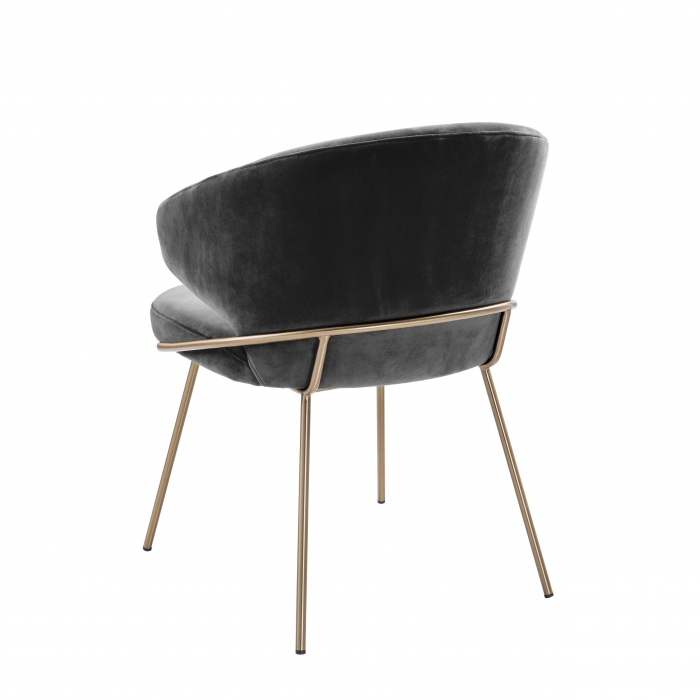   Scaun de dining Kinley savona gri închis catifea 113584 EICHHOLTZ [4]