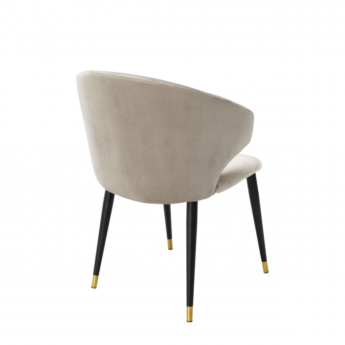 Scaun dining lux Volante catifea diverse culori si picioare negre cu auriu | Eichholtz - 112777 [4]