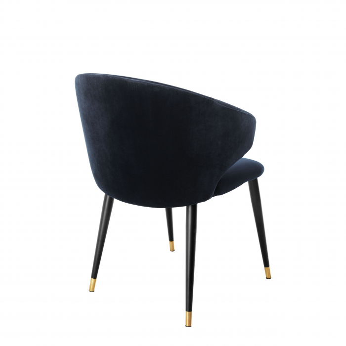 Scaun dining lux Volante catifea diverse culori si picioare negre cu auriu | Eichholtz - 112777 [8]