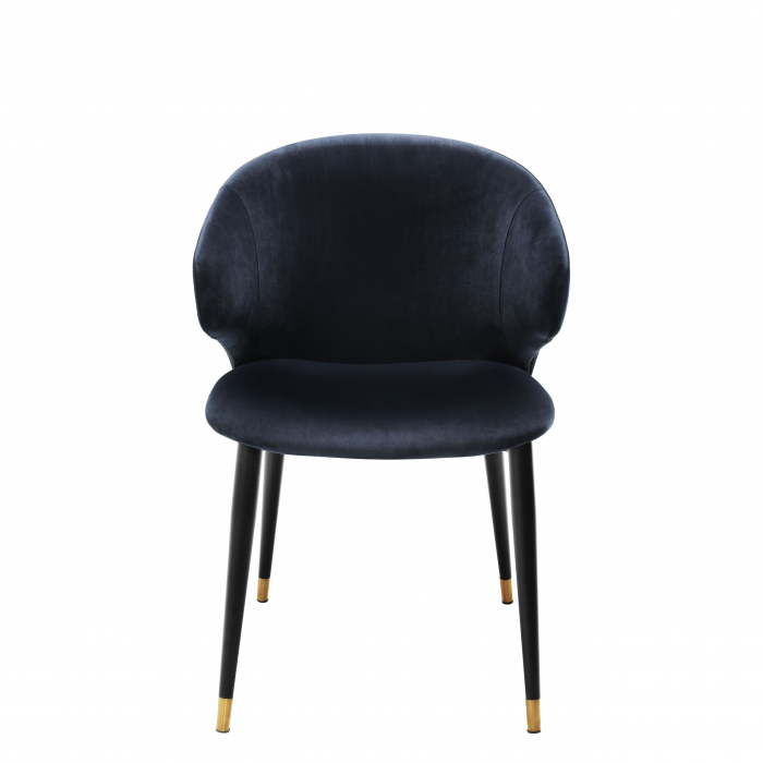 Scaun dining lux Volante catifea diverse culori si picioare negre cu auriu | Eichholtz - 112777 [6]