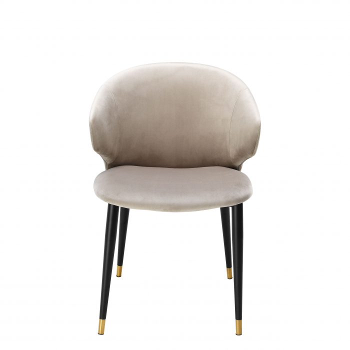 Scaun dining lux Volante catifea diverse culori si picioare negre cu auriu | Eichholtz - 112777 [2]