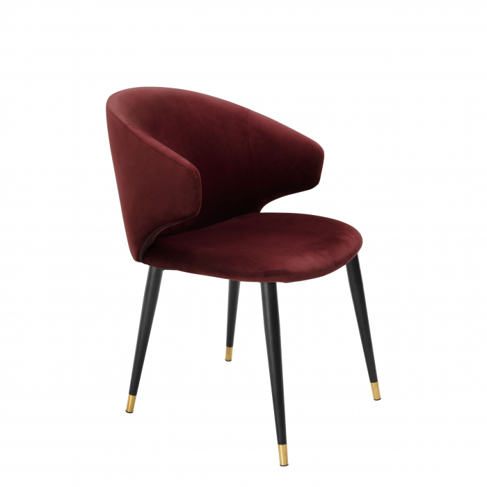 Scaun dining lux Volante catifea diverse culori si picioare negre cu auriu | Eichholtz - 112777 [11]