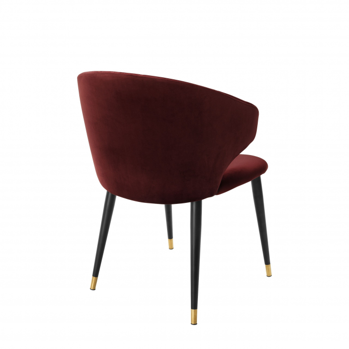 Scaun dining lux Volante catifea diverse culori si picioare negre cu auriu | Eichholtz - 112777 [12]