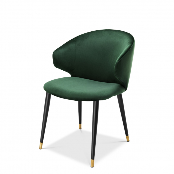 Scaun dining lux Volante catifea diverse culori si picioare negre cu auriu | Eichholtz - 112777 [13]