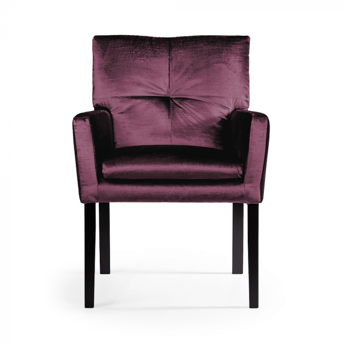 Scaun dining personalizabil Rheta, cu brate, picioare lemn, HAVACHSTGR1XXXP - Atreve [14]