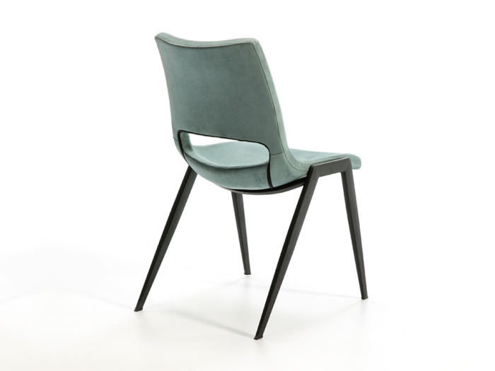 Scaun dining premium verde Pluto, poliester impermeabil, picioare metal, 851973 - Schuller [2]