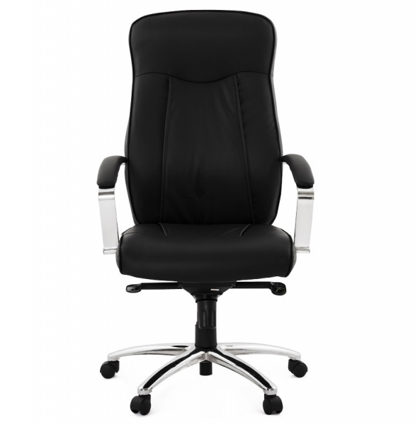 Scaun directorial birou Chester negru tapitat piele ecologica, picioare crom, OC00210BL - Kokoon [2]
