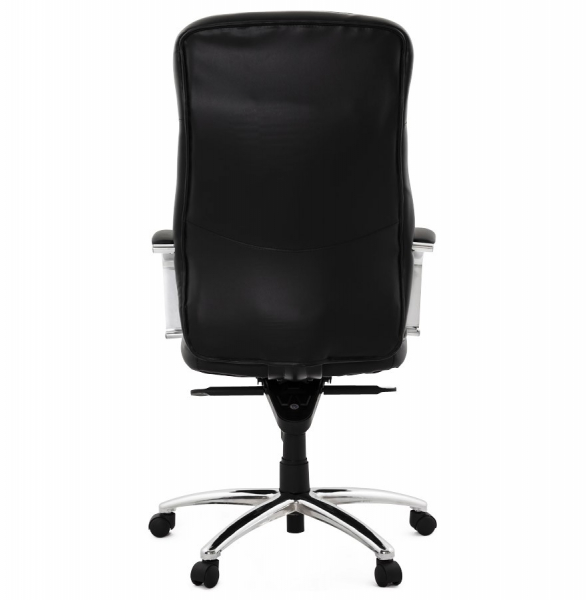Scaun directorial birou Chester negru tapitat piele ecologica, picioare crom, OC00210BL - Kokoon [5]