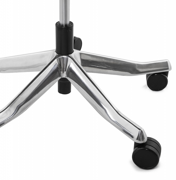 Scaun directorial negru Kennedy lux tapiterie piele naturala / baza aluminiu, OC00340BL - Kokoon [22]