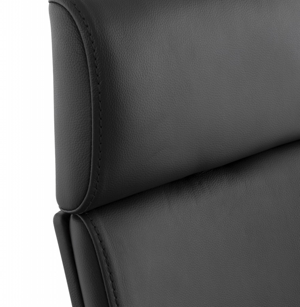 Scaun directorial negru Kennedy lux tapiterie piele naturala / baza aluminiu, OC00340BL - Kokoon [10]