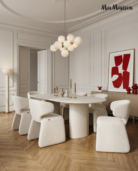 Scaun Edra 53x55x78 cm, Bej Deschis - MaMaison [11]