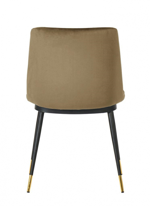 Scaun elegant design living Muriel, diverse culori, velur/picioare negre cu capete aurii, KH1201100122.DKGREY - King [31]