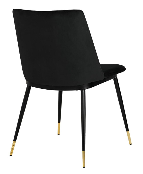 Scaun elegant design living Muriel, diverse culori, velur/picioare negre cu capete aurii, KH1201100122.DKGREY - King [20]