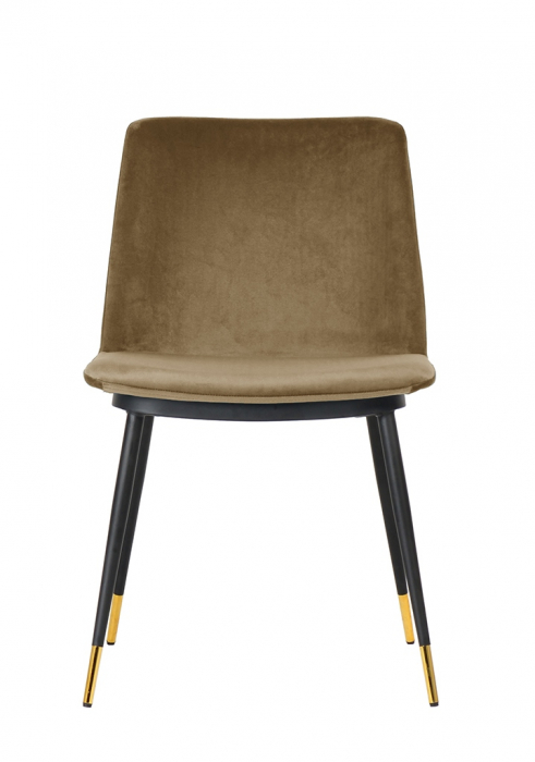 Scaun elegant design living Muriel, diverse culori, velur/picioare negre cu capete aurii, KH1201100122.DKGREY - King [28]