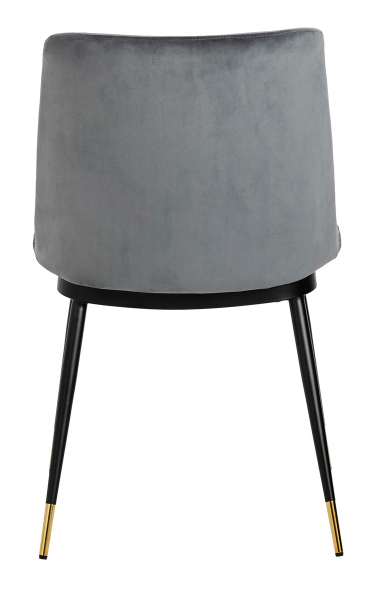Scaun elegant design living Muriel, diverse culori, velur/picioare negre cu capete aurii, KH1201100122.DKGREY - King [4]