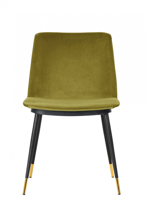 Scaun elegant design living Muriel, diverse culori, velur/picioare negre cu capete aurii, KH1201100122.DKGREY - King [34]