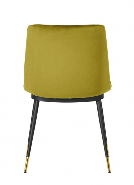 Scaun elegant design living Muriel, diverse culori, velur/picioare negre cu capete aurii, KH1201100122.DKGREY - King [33]