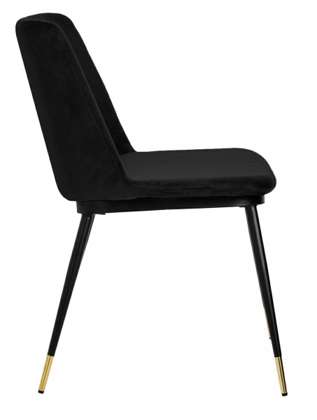 Scaun elegant design living Muriel, diverse culori, velur/picioare negre cu capete aurii, KH1201100122.DKGREY - King [19]