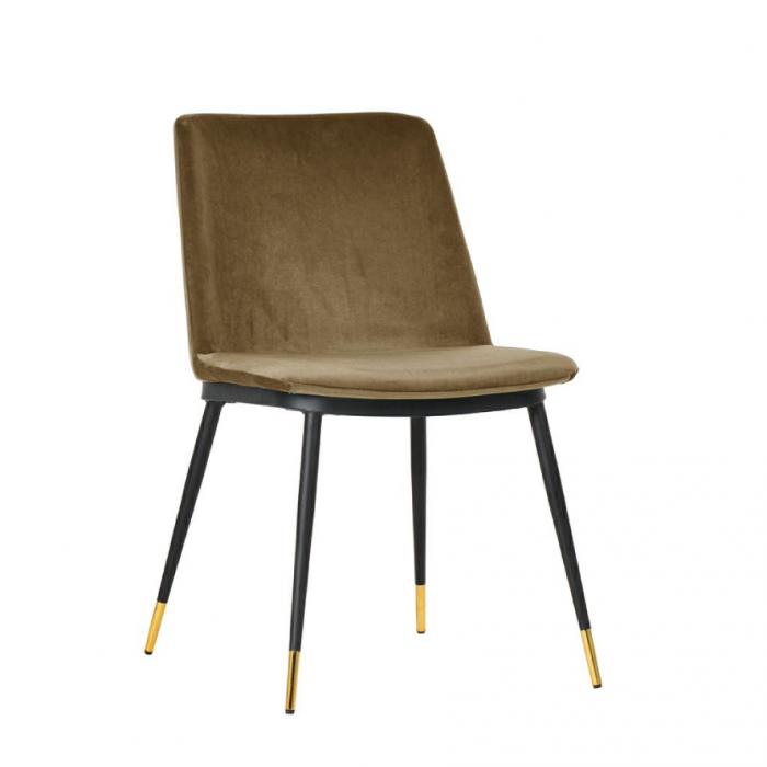 Scaun elegant design living Muriel, diverse culori, velur/picioare negre cu capete aurii, KH1201100122.DKGREY - King [35]