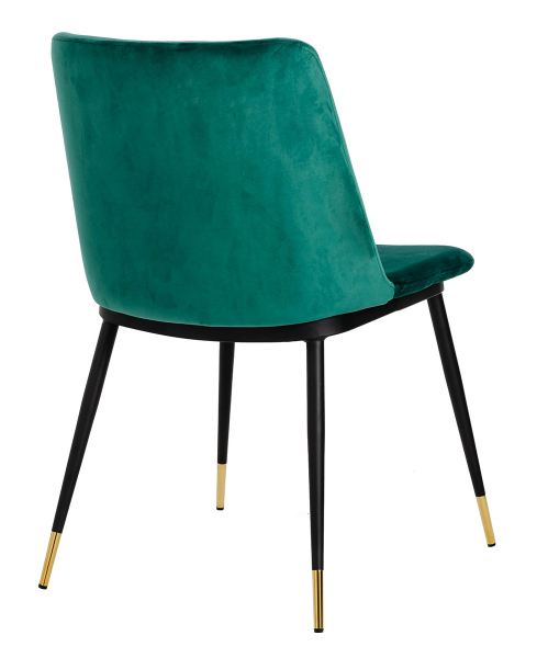 Scaun elegant design living Muriel, diverse culori, velur/picioare negre cu capete aurii, KH1201100122.DKGREY - King [13]