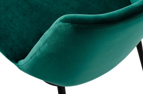 Scaun elegant design living Muriel, diverse culori, velur/picioare negre cu capete aurii, KH1201100122.DKGREY - King [16]