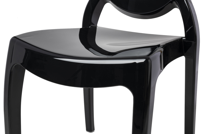 Scaun Elizabeth 43x53x94,5 cm, Policarbonat Negru - King Home [7]