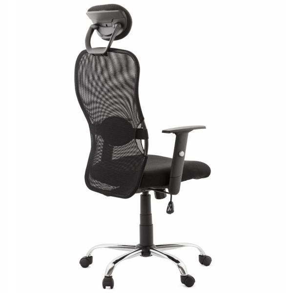 Scaun ergonomic birou negru Soviet cu tetiera reglabila, spatar mesh, OC00380BL - Kokoon [4]