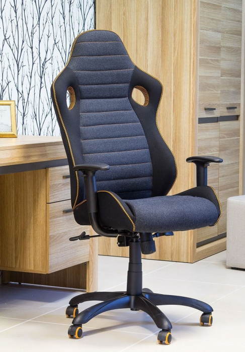 Scaun ergonomic birou Yudel tapiterie material textil negru/gri, elemente ajustabile, OBRQ229SZ - Signal [2]