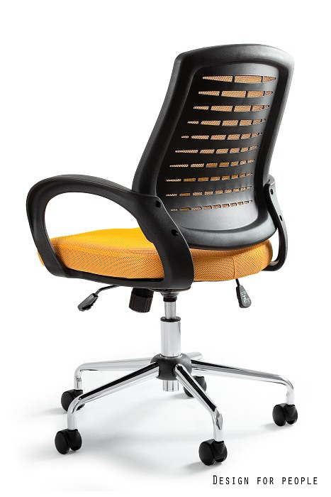 Scaun ergonomic de birou Award, sezut cu tapiterie textila diverse culori, inaltime reglabila, baza metal cromat, cu cotiere, W-120-2 - Unique [11]