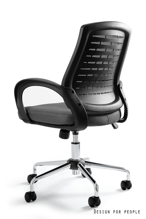 Scaun ergonomic de birou Award, sezut cu tapiterie textila diverse culori, inaltime reglabila, baza metal cromat, cu cotiere, W-120-2 - Unique [8]
