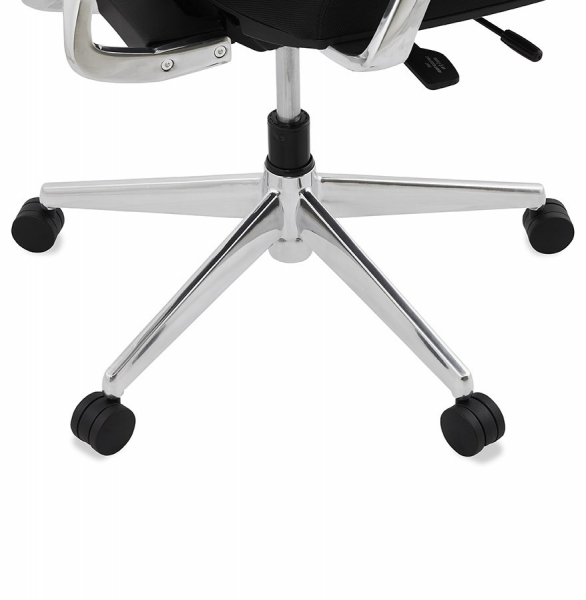 Scaun birou ergonomic negru Tepper premium, spatar mesh, baza rotativa aluminiu, OC00410BL - Kokoon [18]